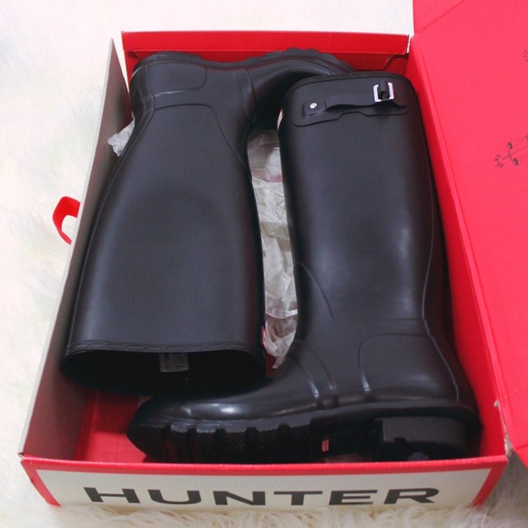 Hunter Shoes - New Hunter Boots Women’s Black Tall Matte Original